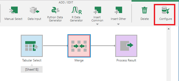 Click Configure in the toolbar