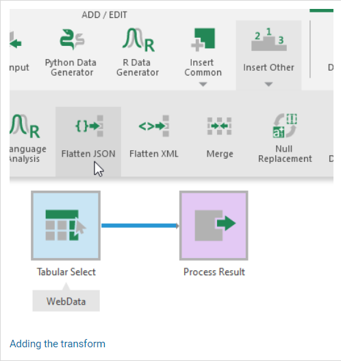 Adding the transform
