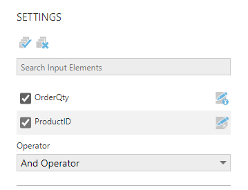 Column with existing filter 