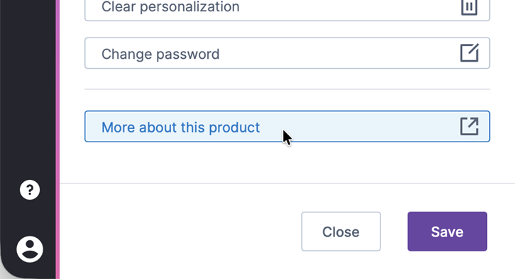 Click the link to see software version and license information