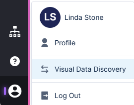 Select an option to switch to managed dashboards and reports or to log out