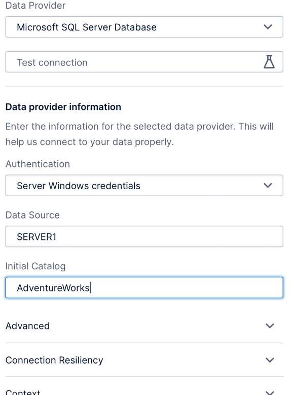 Settings for SOL Server