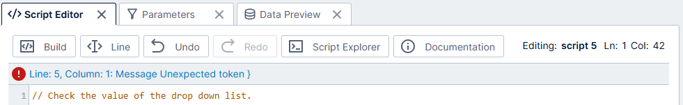 Click the error to go to its location in the code