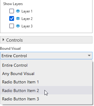 Setting up a show/hide interaction for the 2nd radio button