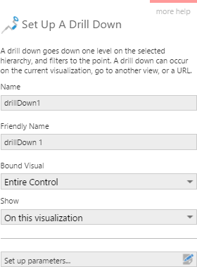 Set up a Drill Down dialog