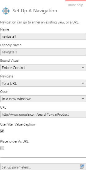 Set up the navigate interaction