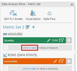 Click to add a measure
