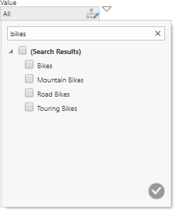 Flat list of search results
