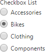 Checkbox list in single selection mode