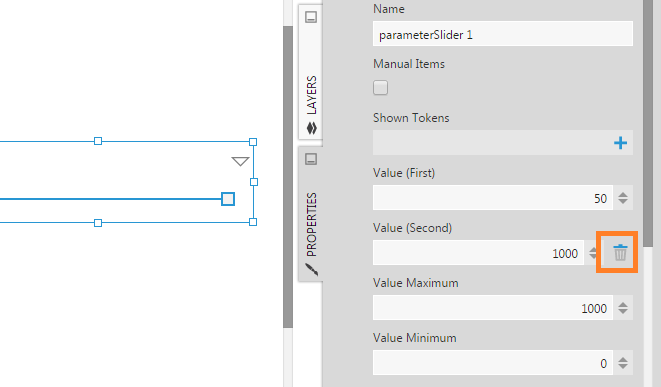 Delete the second slider value