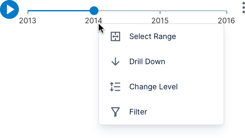 Right-clicking a play axis value 