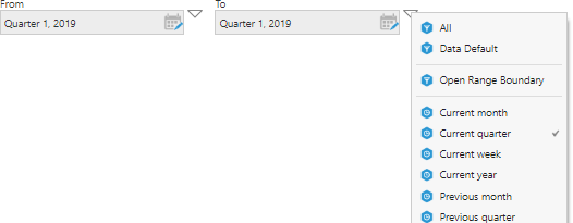 Some of the relative time tokens available under To