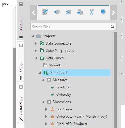 Data cube in Explore