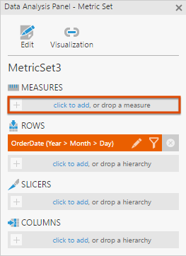 Click to add a measure
