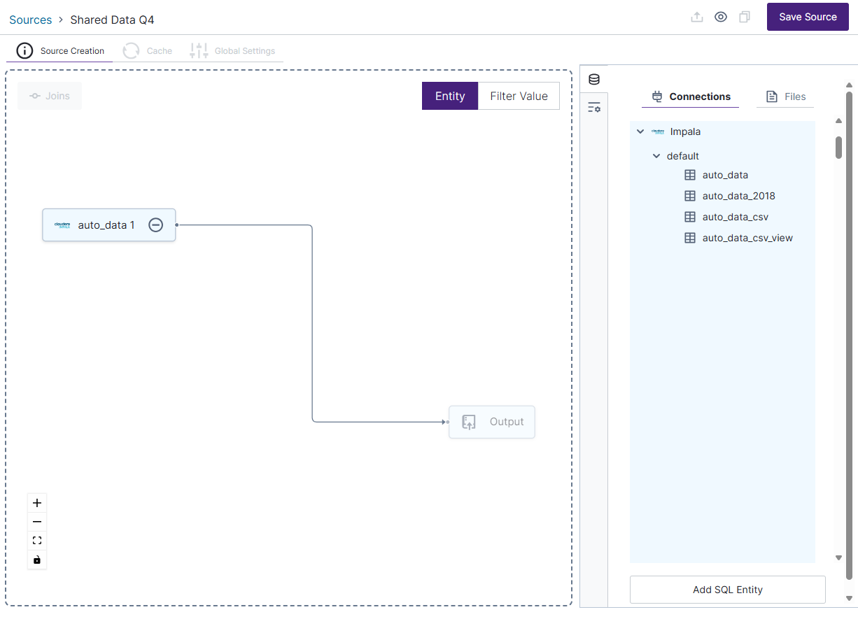 Use this work area to create or update a source