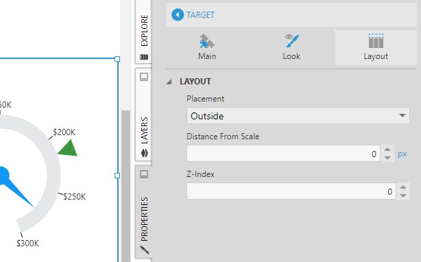 Placement property for a pointer