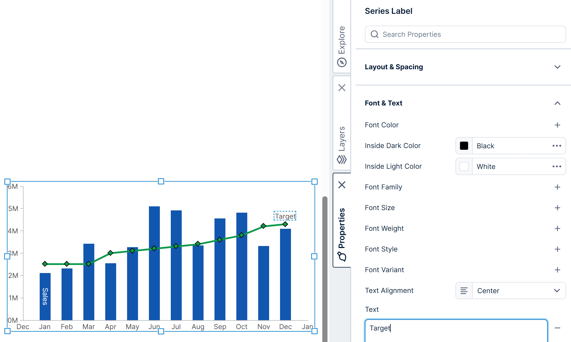 Customizing a series label
