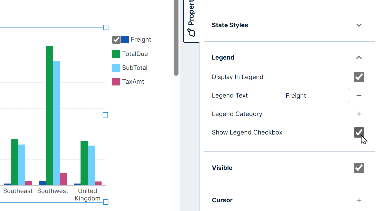 Show a checkbox on the legend