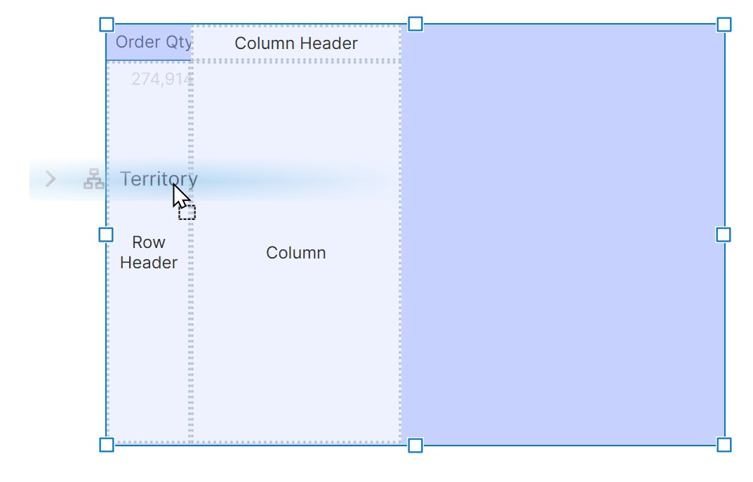 Drag Country onto Row Header