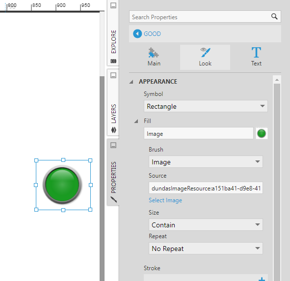 State style properties for image option