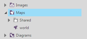 The shapefile is added to the Maps folder