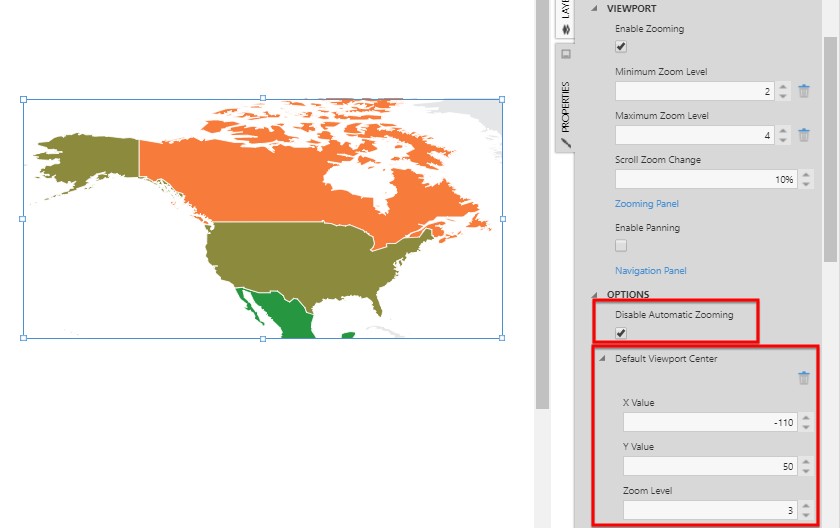 Default Viewport Center property