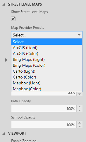 Select a map provider preset