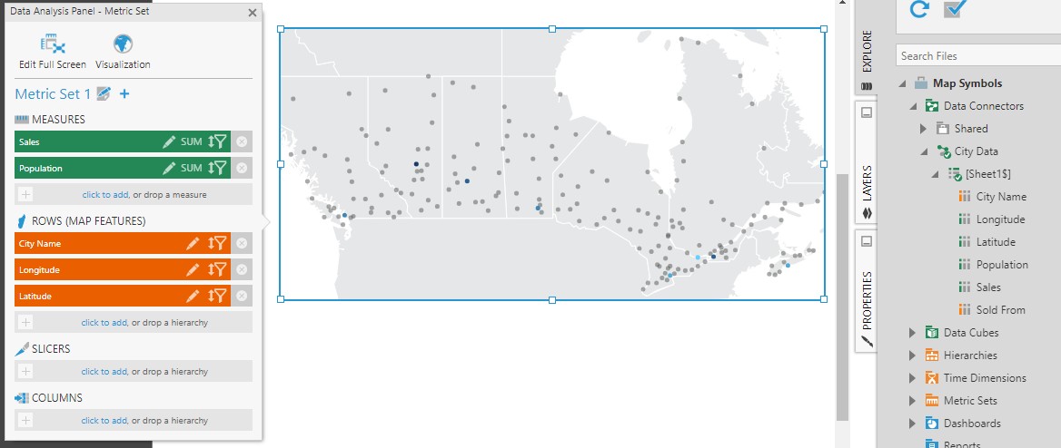 Map resources displaying city data