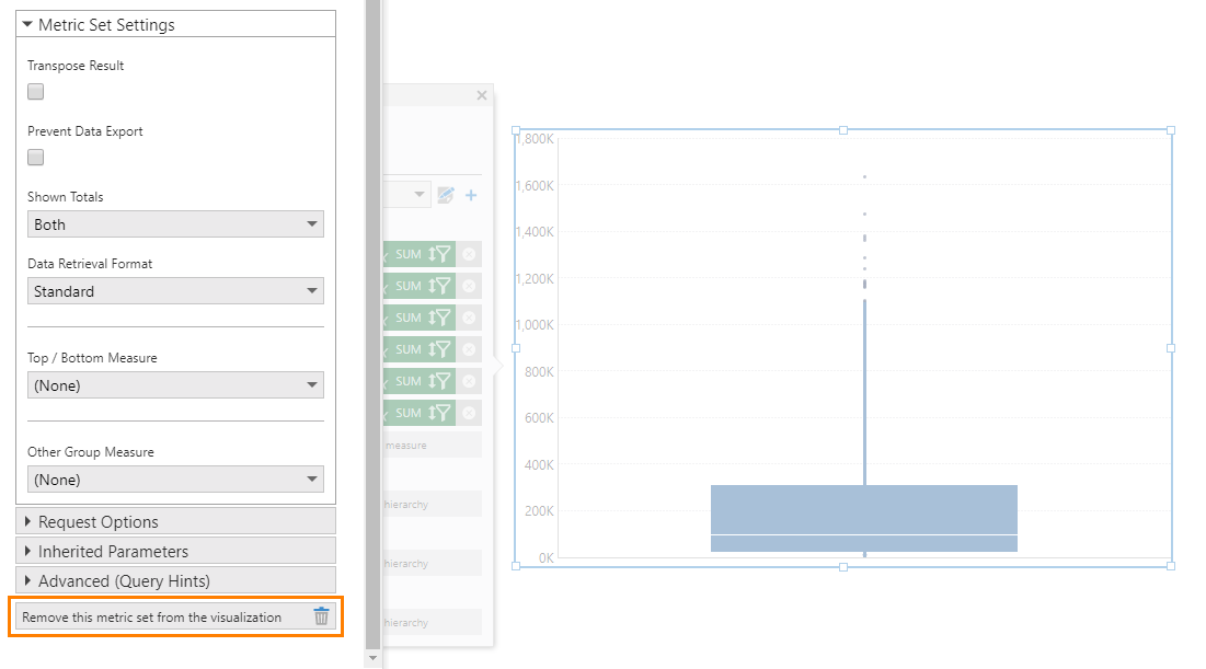 Remove the formula metric set