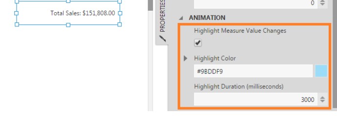 Highlight Measure Value Changes property 