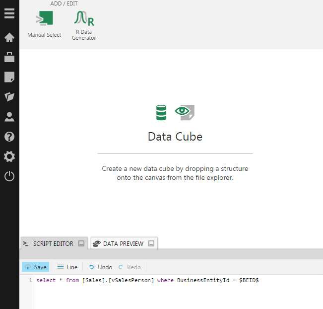 Enter a parameterized SOL statement
