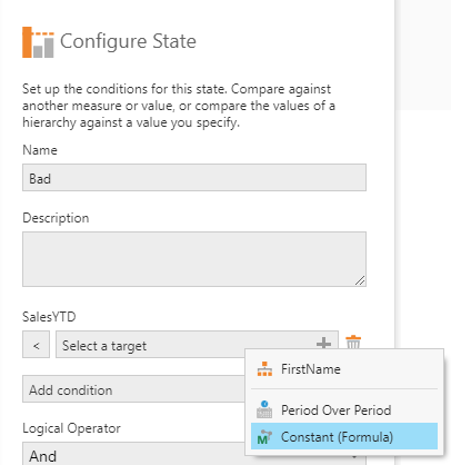  Compare measure against a constant value 