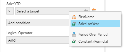  Select a target measure