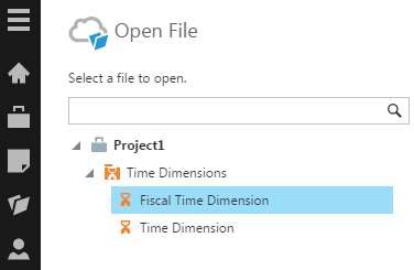 Select the new default time dimension 