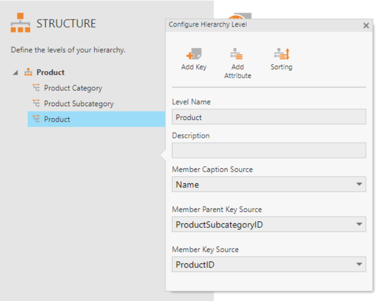 Configure a hierarchy level