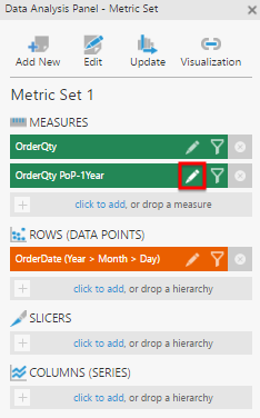 Edit the period over period measure