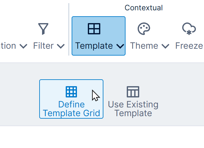 Define template grid