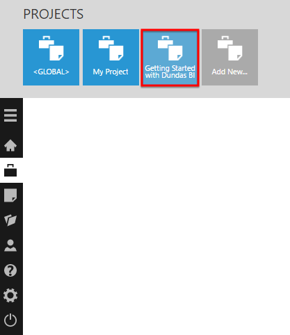 Switch to the Getting Started project