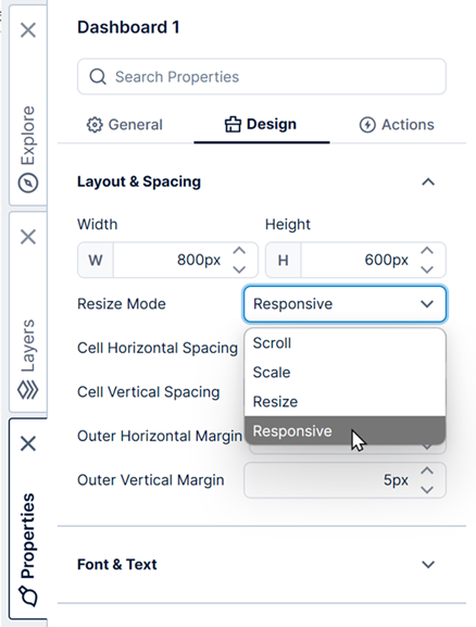 Enable Responsive mode