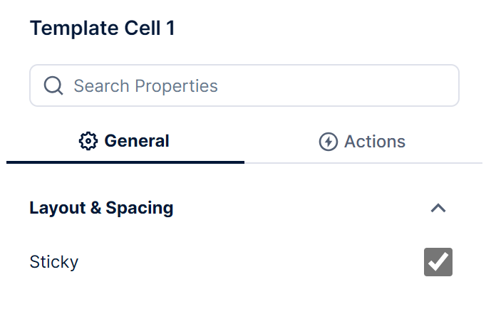 Enable the Sticky header option