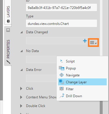 Add a Change Layer action on No Data event