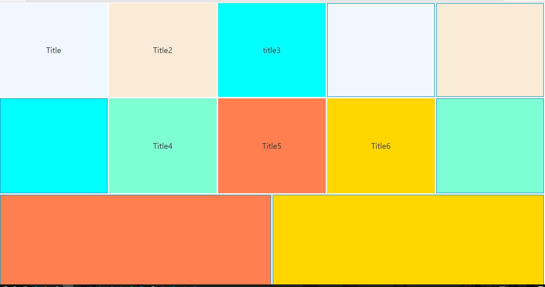 Sample dashboard in a resized View mode 