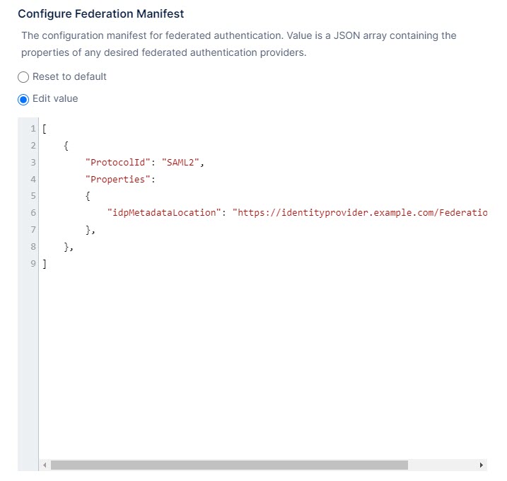 Manifest example with two authentication providers