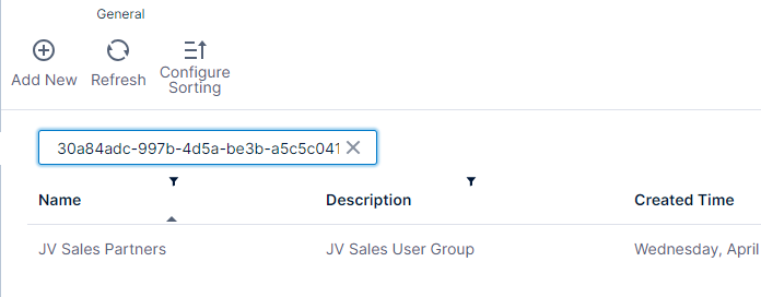 Search for a group by ID