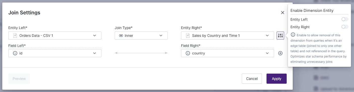 use this area to create and edit joins