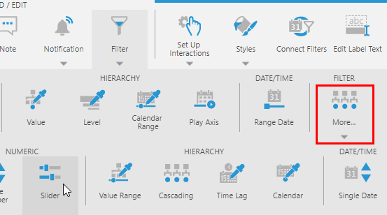Add a Slider filter