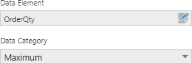 Select the data Element and Category