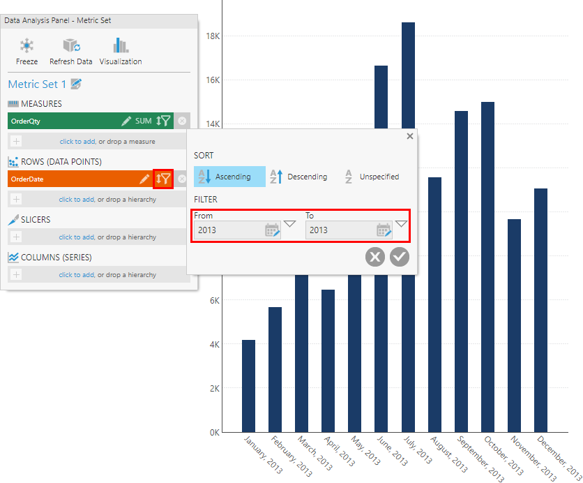 Filtering by date