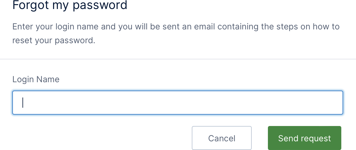 Forgot my password