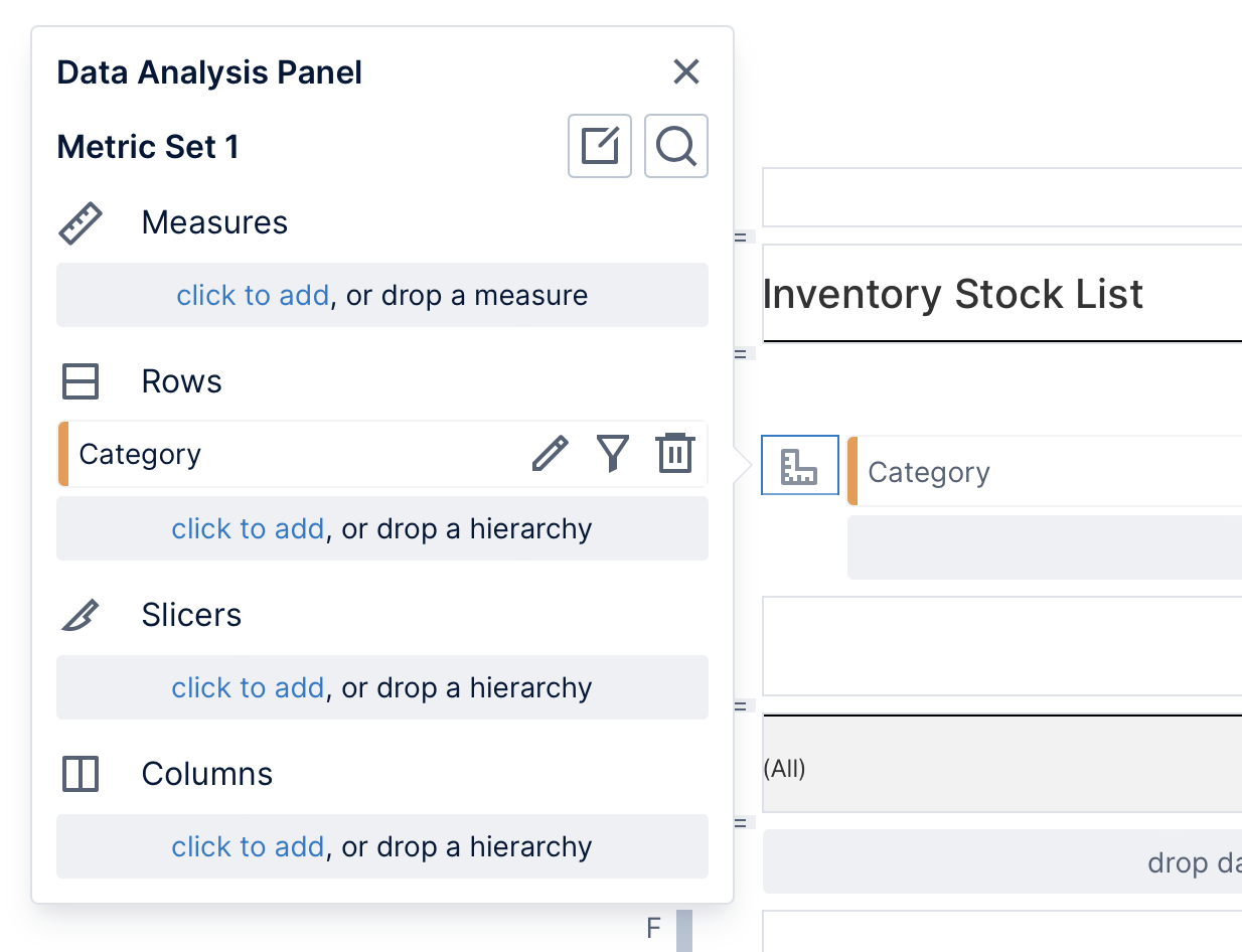 Access the group metric set 